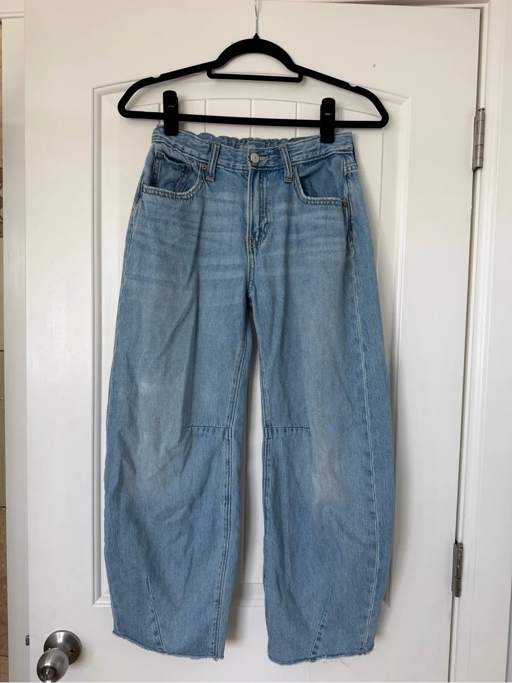 Old Navy Kids Light Wash Barrel-Leg Jeans